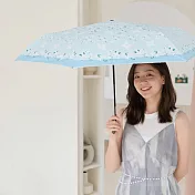 【rento】防曬黑膠迷你傘-茉莉花 藍