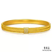 【點睛品】金穗鑽福 鑽石黃金手鐲