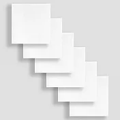 英國 JoJo Maman BeBe 100% 純棉多功能細紗布方巾/包巾/小薄被/拍嗝巾/安撫巾 6入禮盒組(60*60cm)_ 純白