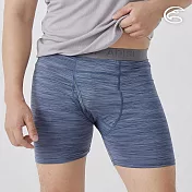 ADISI 男膠原蛋白消臭淨味四角內褲(開檔合身) AUP2511028 (S-3XL)｜吸濕 快乾 抗臭 親膚 四角褲 S 雙色深藍