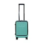 NCAA - 上開式防盜拉鍊可擴充硬殼20吋行李箱旅行箱 - 多色可選 綠色