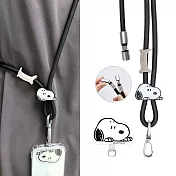 【正版授權】SNOOPY史努比 Type-C to Type-C PD65W 急速充電手機掛繩(附造型夾片) 趴手