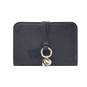 Chloe Alphabet C LOGO粒面小牛皮對開中夾- 黑色