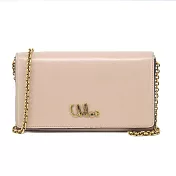 Chloe Iconic亮面小牛皮鏈帶WOC斜背包- 粉色