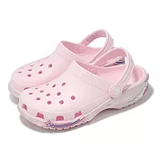 Crocs 洞洞鞋 Classic Star Sparkle Shaker Clog 大童 牛奶粉 星星閃光 2116096ZW 21cm PINK MILK