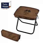【Truly House】輕量化露營軍風收納包變形椅 戰術椅 摺疊椅 露營椅 (兩色任選) 卡其色