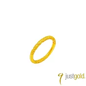 【Just Gold 鎮金店】雋藏 緣聚金圓 黃金戒指 港圍 11  金色
