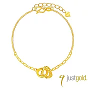 【Just Gold 鎮金店】夢之戀 黃金手鍊 (網路限定)