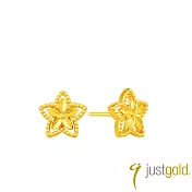 【Just Gold 鎮金店】星連星 黃金耳環 (網路限定)