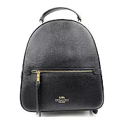 COACH PVC拼接皮革前口袋後背包-黑