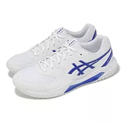 Asics 網球鞋 GEL-Dedicate 8 男鞋 白 藍 支撐 緩衝 運動鞋 亞瑟士 1041A408106 29cm WHITE/DARK COBALT