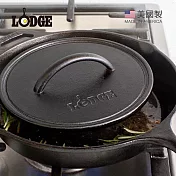 【美國LODGE】美國製圓形鑄鐵壓肉板 (L8RFIP)