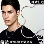 MASSA-G Titanium T07流影純鈦項鍊(3.5mm粗)   55cm