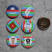 《桐鹿》茄芷風格 磁鐵開瓶器6入