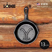 【美國LODGE】黃石公園系列 美國製圓形鑄鐵平底煎鍋/烤盤-13cm(Power Y)