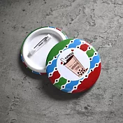 《桐鹿》茄芷風格 胸章/徽章2入_ 珍珠奶茶