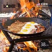 【美國LODGE】美國製高碳鋼雙耳平底煎鍋-38cm
