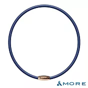 &MORE愛迪莫 GX Pro 石墨烯超傳導鈦鍺項鍊  S  質感玫金+藍色
