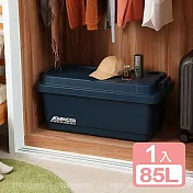 《真心良品》KEYWAY聯府鐵馬重型收納箱85L-1入 藍色