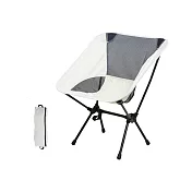 【野一夏】戶外網紗太空月亮椅｜高低背兩款選擇 超透氣網布 × 耐重130kg × 附收納袋好攜帶 -低背米色