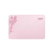 【野一夏】40x60cm矽膠兒童防滑繪畫墊 可水洗可捲收 調色盤一體設計 -粉紅