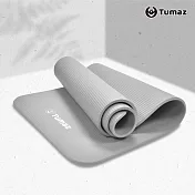 【Tumaz月熊健身】10mm 加厚輕量 NBR瑜伽墊 (送收納網袋,背帶) 貝殼灰