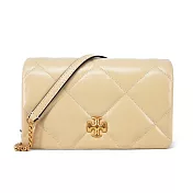 TORY BURCH KIRA 鑽石絎縫翻蓋斜背包- 冰淇淋