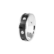 ROYAL DAMON 羅亞戴蒙 魅惑 黑戒指-小 8 銀黑