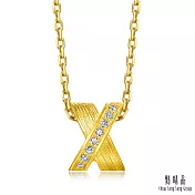 【點睛品】閃耀焦點 鑽石黃金項鍊