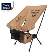 【Truly House】輕量化露營軍風戰術椅 月亮椅 摺疊椅 露營椅 (三色任選)  卡其