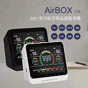 AirBOX三代 8合1多功能空氣品質監測儀 (PM1 2.5 10 溫濕度 二氧化碳 甲醛 AQI) 柔白