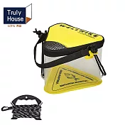 【Truly House】輕量化露營軍風三角釣魚桶 水桶 打水 露營 野餐(三色任選) 黃色