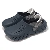 Crocs 洞洞鞋 Echo Clog 男鞋 女鞋 暗藍色 波波克駱格 休閒鞋 涼拖鞋 卡駱馳 20793748I 22cm NIGHTFALL