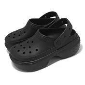 Crocs 洞洞鞋 Stomp Clog 男鞋 女鞋 黑 雪屋克駱格 厚底 增高 卡駱馳 209347001 24cm BLACK