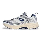 【LOTTO 義大利】男 寬楦 1973R 復古慢跑鞋- 25.5cm 銀/白