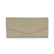 J II 長夾-柔軟牛皮信封3折長夾-5902-13 奶杏色