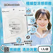 日本Heart Mark-體感降溫約8°C可重複使用極細型掛脖涼感頸圈1入/袋 (KK物產免手持消暑冰敷頸環,頸部輕巧舒適,室內戶外沁涼持久約120分)
