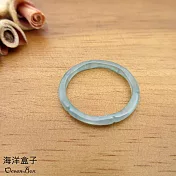 天然A貨翡翠竹節設計戒指.閉口戒 國際圍13號