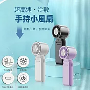 MCK 高速冷敷冰鎮手持風扇(四段風速/大容量電池/可折疊/可掛脖) 白色