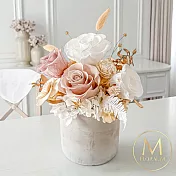 【Floral M】法式香檳奶茶永生花禮