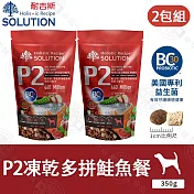 2包組 耐吉斯 P系列 全齡犬 P1凍乾多拼鹿肉餐/P2凍乾多拼鮭魚餐 350g 優質蛋白-  P2 凍乾多拼鮭魚餐-350g x2包