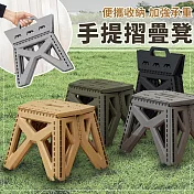 【EZlife】手提戶外便攜折疊凳 淺灰色