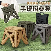 【EZlife】手提戶外便攜折疊凳 軍綠色