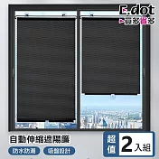 【E.dot】超值2入組45x125自動伸縮遮陽簾 (汽車遮陽簾/窗戶遮陽簾)