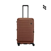 【LOJEL】升級版 CUBO 28吋 前開式擴充 防盜防爆 雙齒拉鍊 煙燻紅褐色