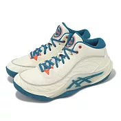 Asics 籃球鞋 Unpre Ars 3 男鞋 米白 藍 緩震 穩定 支撐 亞瑟士 1063A104750 26cm IVORY/DEEP SEA TEAL