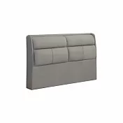 IDEA-米森質感貓抓皮6尺雙人加大床頭片 淺灰色