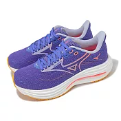 Mizuno 慢跑鞋 Wave Rider 29 超寬楦 女鞋 紫 白 波浪片 運動鞋 美津濃 J1GD2506-27 23.5cm PURPLE/WHITE