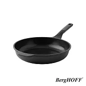【BergHOFF貝高福】Stone+陶瓷塗層不沾鍋單柄壓鑄平底鍋28cm(BHST-F28-BK) 霧曜黑