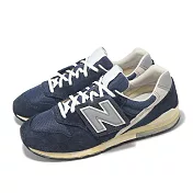 New Balance 休閒鞋 996 男鞋 女鞋 藍 米 35週年 復古 麂皮 NB 可拆卸N字 CM996HM2-D 23.5cm NAVY/BEIGE